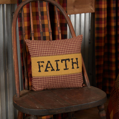 Heritage Farms Faith Pillow 12x12" - Primitive Star Quilt Shop