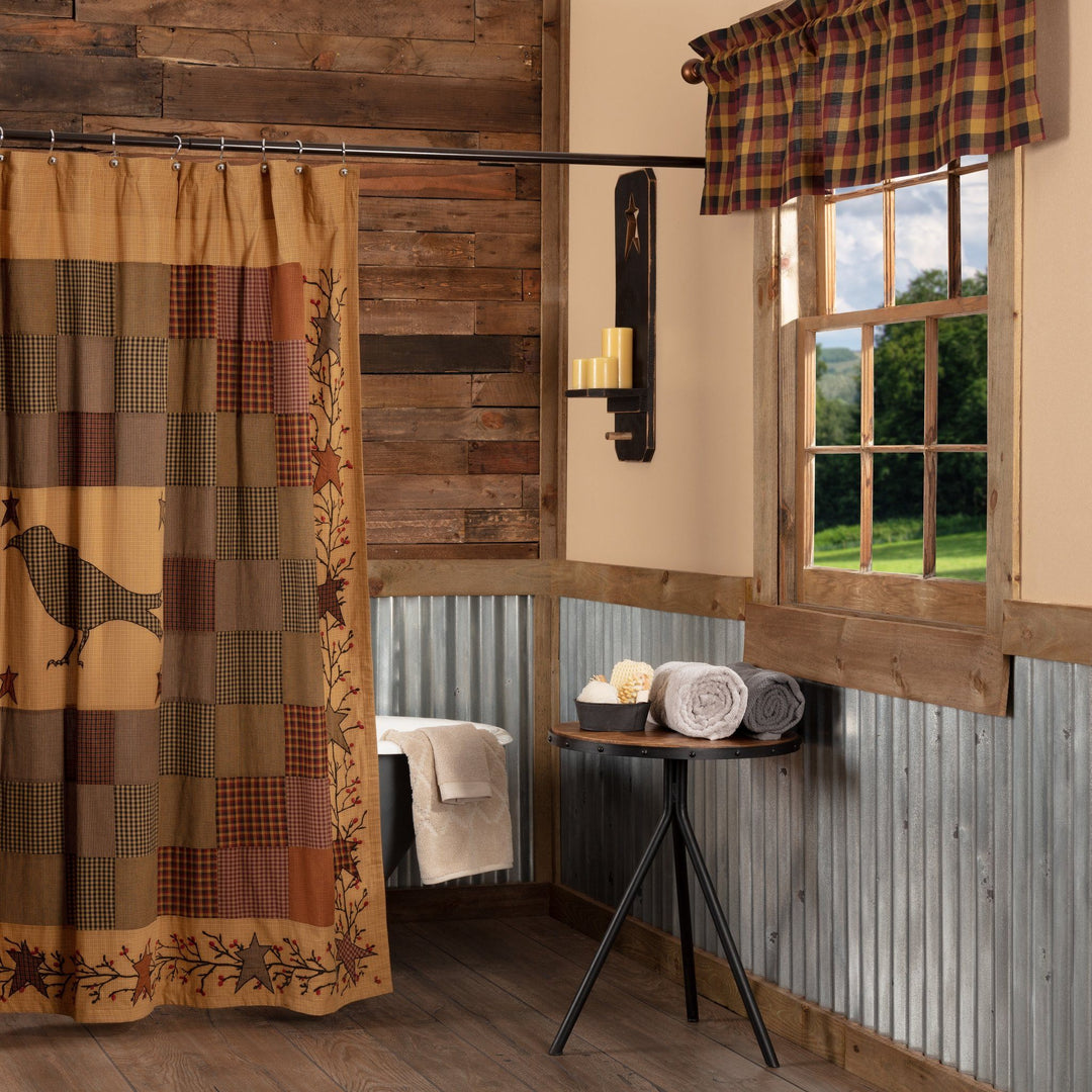 Primitive Shower Curtains Primitive Star Quilt Shop