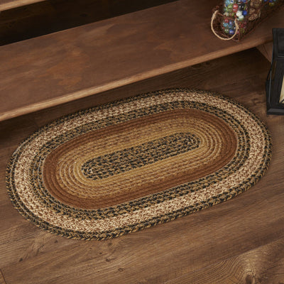 Kettle Grove Oval Braided Rug 20x30" - Primitive Star Quilt Shop