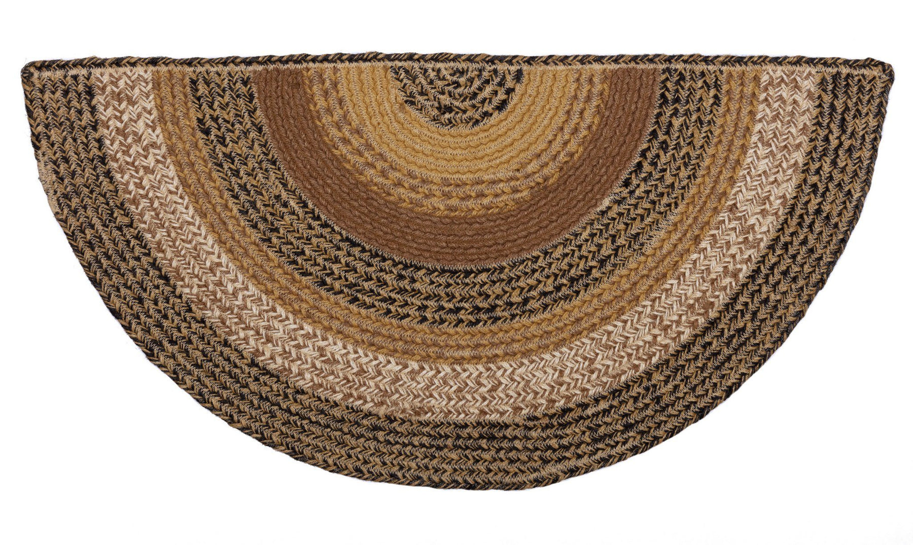 Kettle Grove Half Circle Braided Rug 16.5x33"