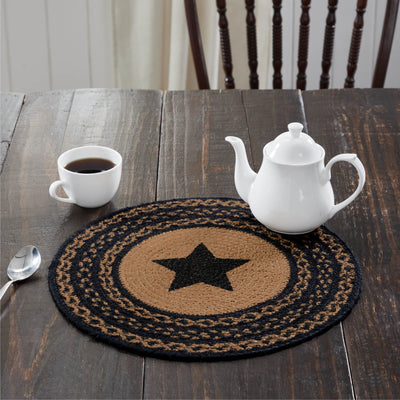 Farmhouse Star Braided Trivet 15" - Primitive Star Quilt Shop