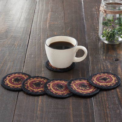 Heritage Farms Braided Coasters 4" - Set of 6 - Primitive Star Quilt Shop