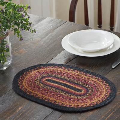 Heritage Farms Braided Oval Placemat 12x18" - Primitive Star Quilt Shop