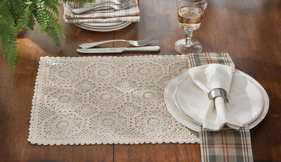 Lace Creme Placemat - Primitive Star Quilt Shop