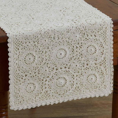 Lace Creme Table Runner 13x36" - Primitive Star Quilt Shop