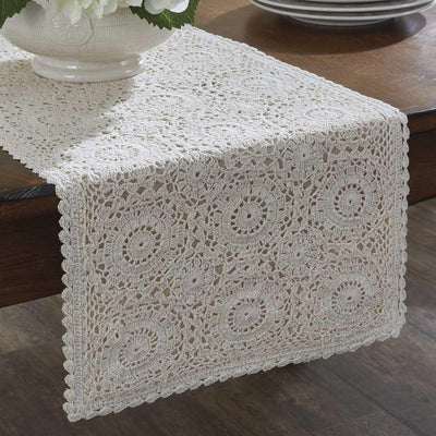 Lace Creme Table Runner 13x54" - Primitive Star Quilt Shop