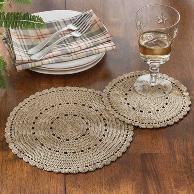 Lace Oatmeal Doily Trivets - Set of 2 - Primitive Star Quilt Shop