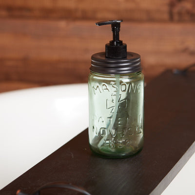 Pint Mason Jar Soap Dispenser - Primitive Star Quilt Shop