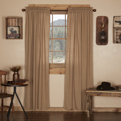 Millsboro Scalloped Lined Panel Curtains 84" - Primitive Star Quilt Shop