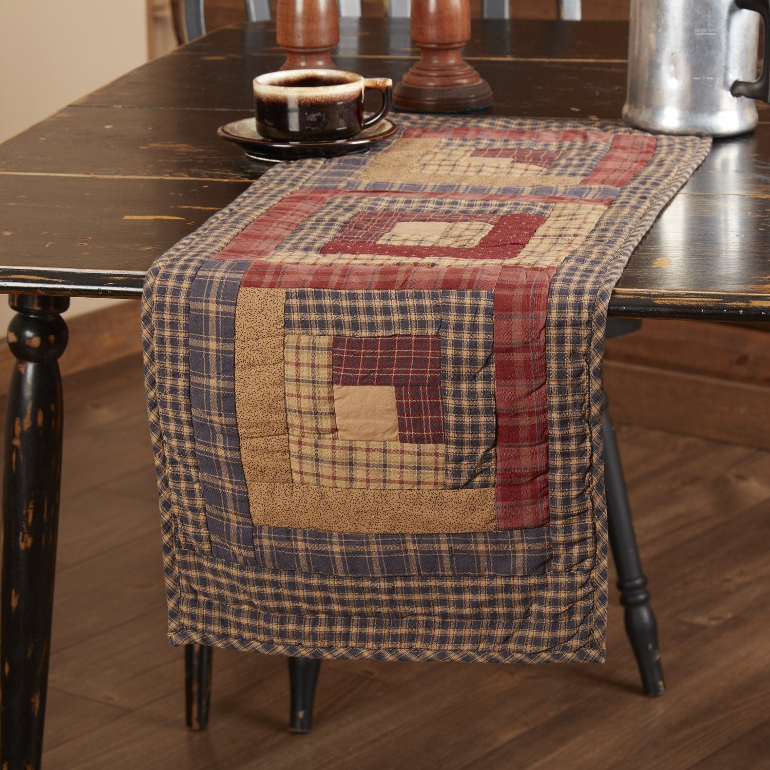 Millsboro Quilted Log Cabin Block Runner - 13x36