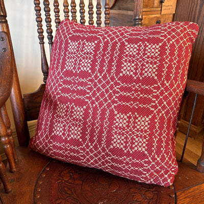 New Primitive Frost Weave NAVY BLUE LOVERS KNOT PILLOW Coverlet Accent 16