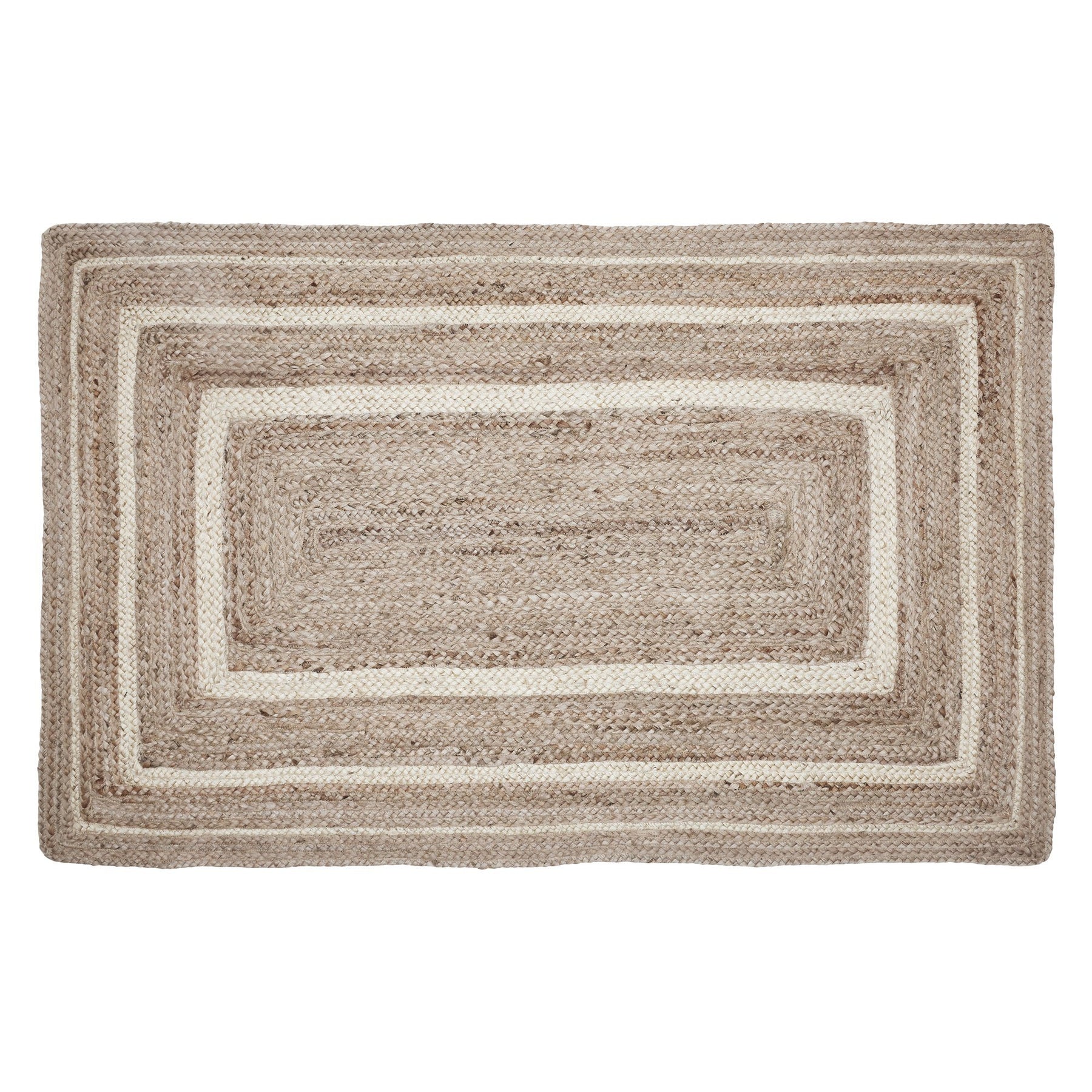VHC Natural & Creme Rectangle Braided Rug 27x48