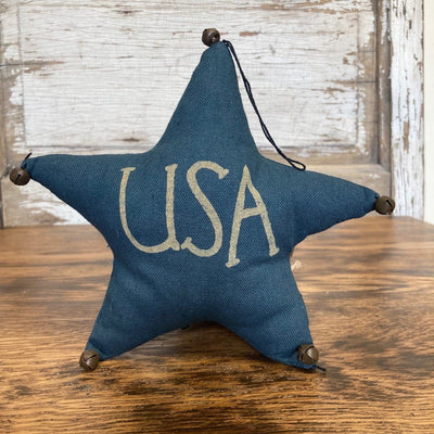 Navy USA Star Ornament - Primitive Star Quilt Shop