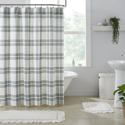 Pine Grove Plaid Lined Shower Curtain - Primitive Star Quilt Shop