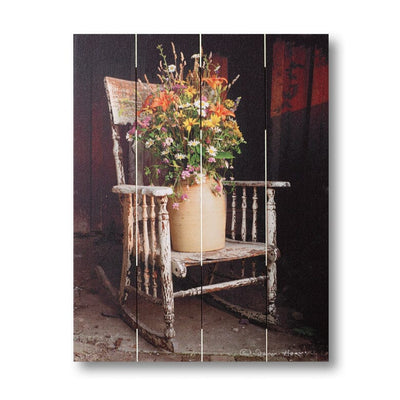 Rocking Chair Bouquet - Pallet Art - Primitive Star Quilt Shop