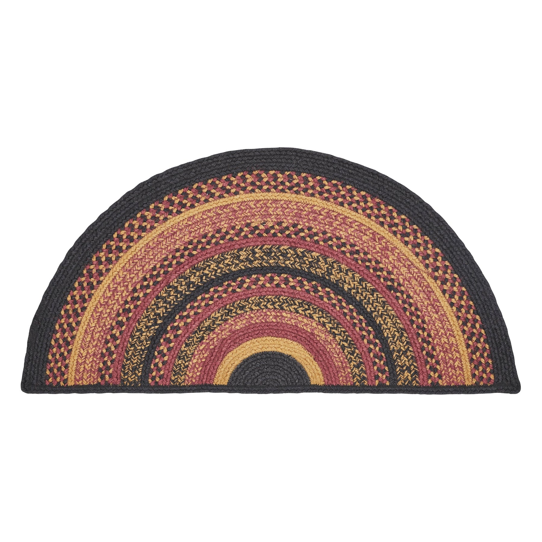 Half Loop Rug Heritage Farms Half Circle Braided Rug 16.5x33