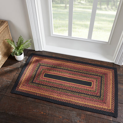 Heritage Farms Rectangle Braided Rug 27x48" - with Pad - Primitive Star Quilt Shop