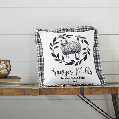 Sawyer Mill Black Sheep Pillow 18" Filled - Primitive Star Quilt Shop
