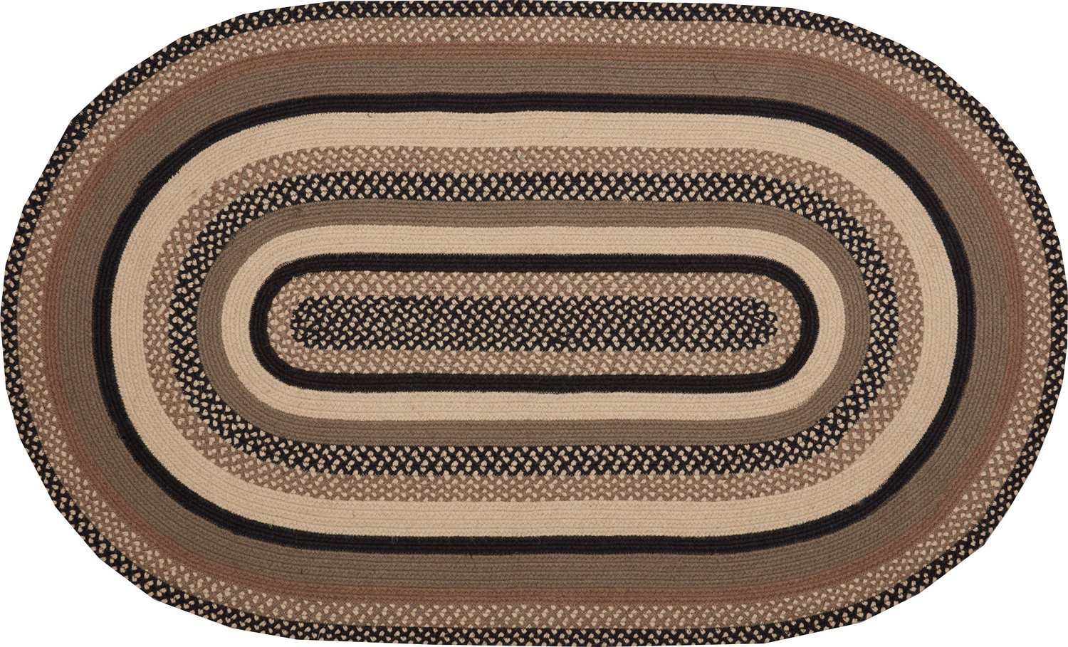 Sawyer Mill Charcoal Oval Braided Rug 36x60