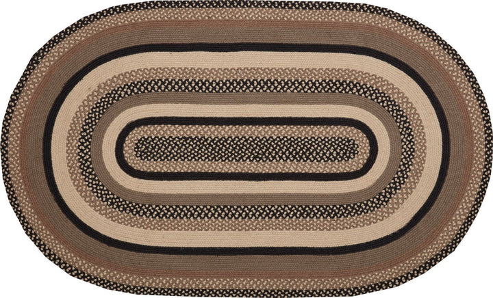 Sawyer Mill Charcoal Oval Braided Rug 36x60