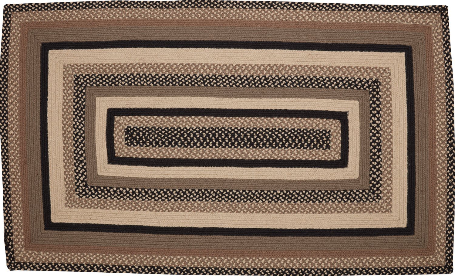 Sawyer Mill Charcoal Rectangle Braided Rug 36x60