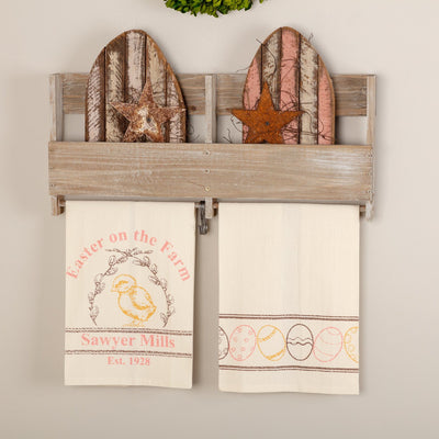 Sawyer Mill Easter Chick Tea Towel - Set of 2 - Primitive Star Quilt Shop