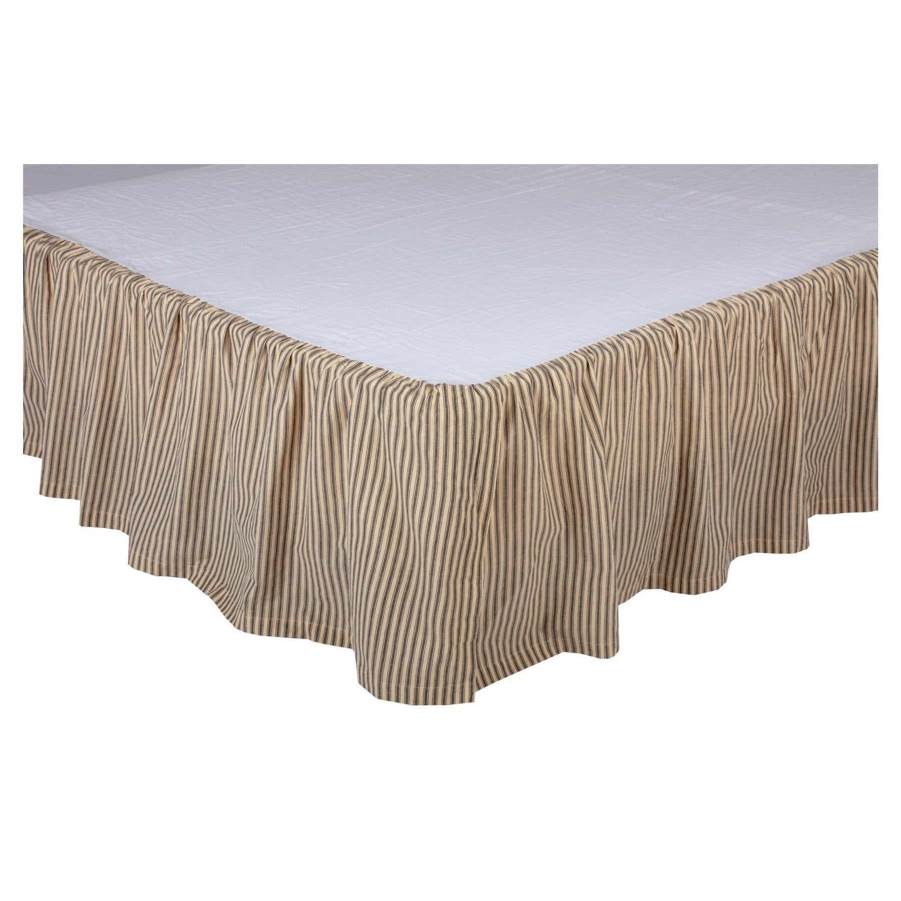 Striped bed skirt queen on sale