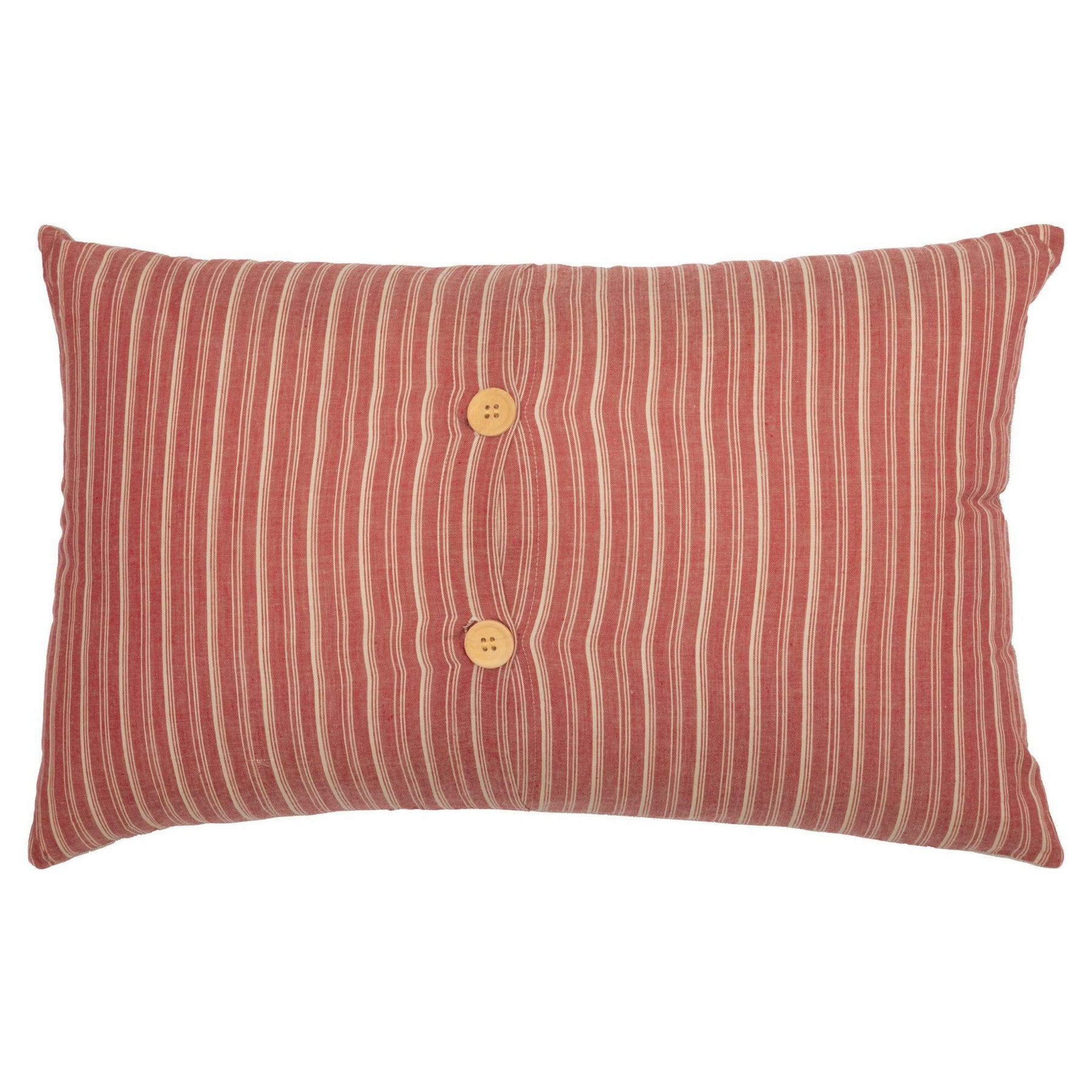 VHC Brands Farmhouse Throw Pillow - 14x22 Hen & Chicks Red Stenciled Mill Decor (51321)