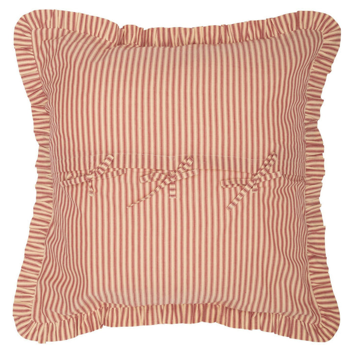 Sawyer Mill Red Ticking Stripe Fabric Euro Sham 26x26