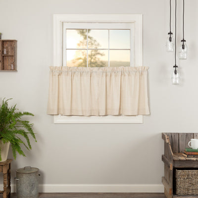Simple Life Flax Natural Tier Curtains 24" - Primitive Star Quilt Shop