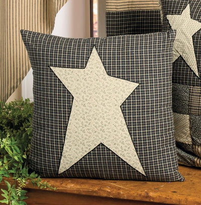 Primitive Star Fabric Pillow 16" Filled - Primitive Star Quilt Shop