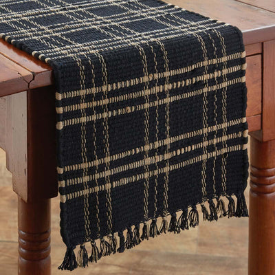 Sturbridge Black Chindi Table Runner 36" - Primitive Star Quilt Shop