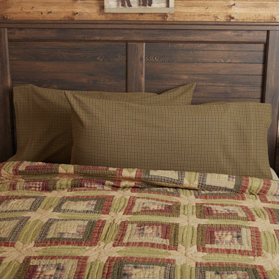 Tea Cabin King Pillow Case - Set of 2 - Primitive Star Quilt Shop