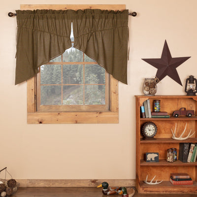 Tea Cabin Lined Prairie Swag Curtains - Primitive Star Quilt Shop