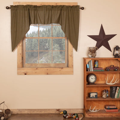 Tea Cabin Lined Swag Curtains - Primitive Star Quilt Shop
