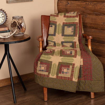 Tea Cabin Quilted Throw - Primitive Star Quilt Shop