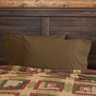 Tea Cabin Standard Pillow Case - Set of 2 - Primitive Star Quilt Shop