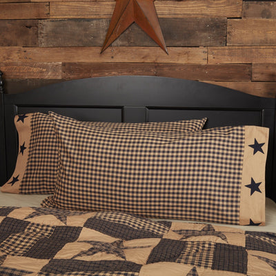 Teton Star King Pillow Case - Set of 2 - Primitive Star Quilt Shop