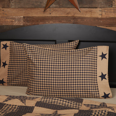Teton Star Standard Pillow Case - Set of 2 - Primitive Star Quilt Shop