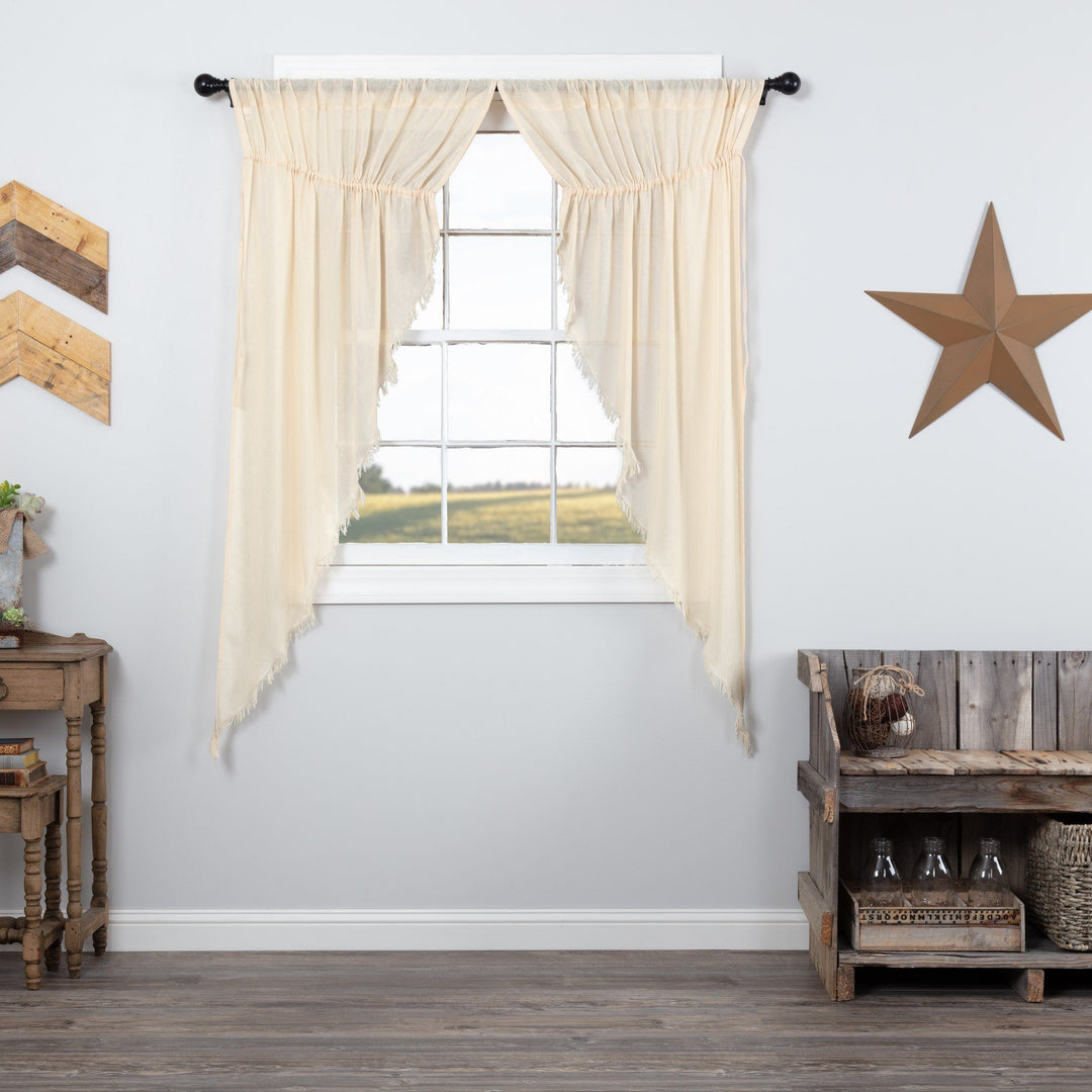 tobacco cloth swag curtains Natural by VHC Brands The Tobacco Cloth Curtain Collection is inspired by historically accurate samples Tobacco Cloth Antique White Swag