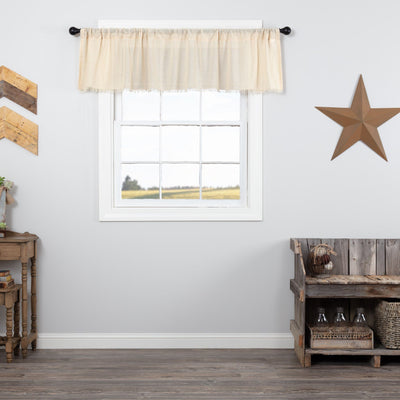 vhc tobacco cloth curtains Natural Swag by Brands The tier is embellished with a .75 fringe Tobacco Cloth Fringed Panel Set