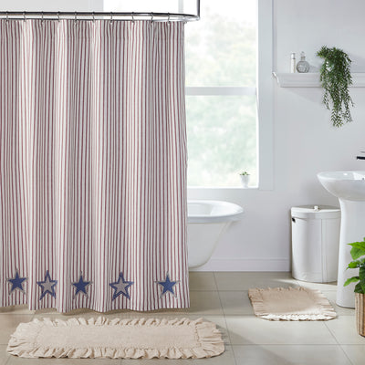 Celebration Star Applique Shower Curtain - Primitive Star Quilt Shop