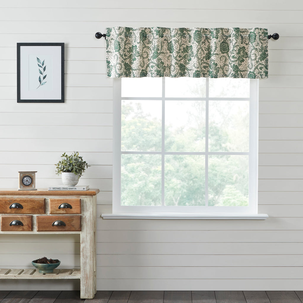 Dorset Green Floral Valance - Thumbnail 2
