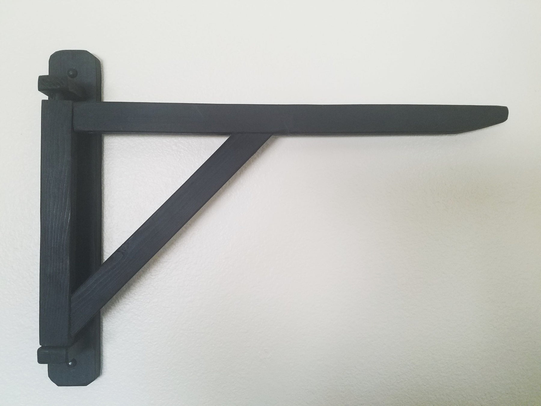 Handmade Black Wood Blanket Crane 24"