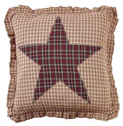 Bradford Star Fabric Star Pillow 16" Filled - Primitive Star Quilt Shop