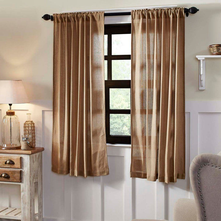 VHC BRANDS Burlap 36 in. W x 63 in. L Vintage Tan Cotton Light