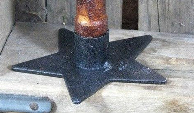 Iron Star Taper Candle Holder - Primitive Star Quilt Shop