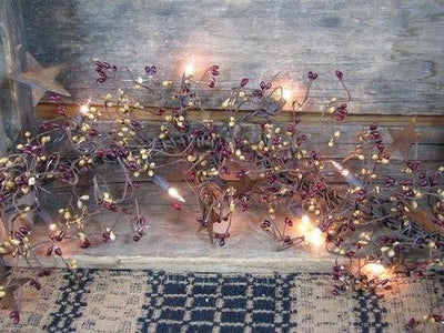 EV-44R Primitive Pip Berry Garland in Orange Color - 5 foot / 60