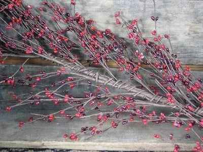 Red and Burgundy Pip Berry Garland 4' - Primitive Star Quilt Shop