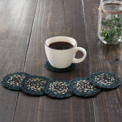 Pine Grove Braided Coasters - Set of 6 - Primitive Star Quilt Shop